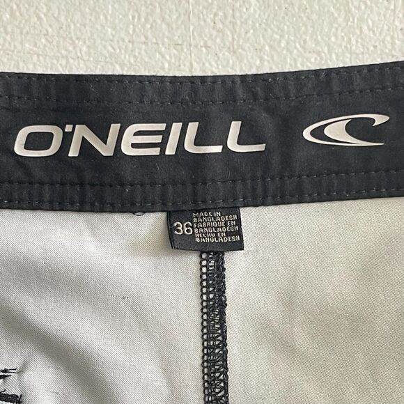 O'neill Board Shorts Mens 36 Swim Trunk Surf Beach Blue Gray Lightweight - Picture 10 of 14